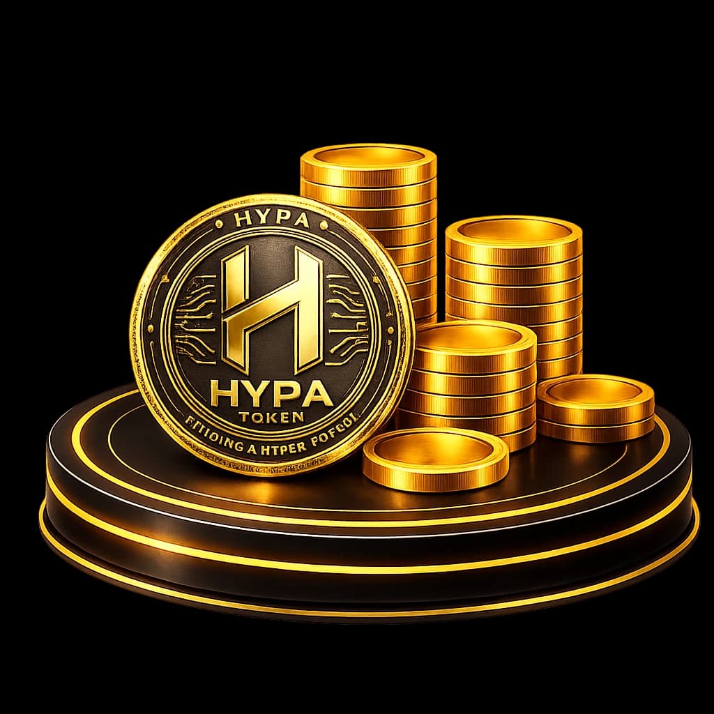 HYPA token facts illustration with token and supply profile